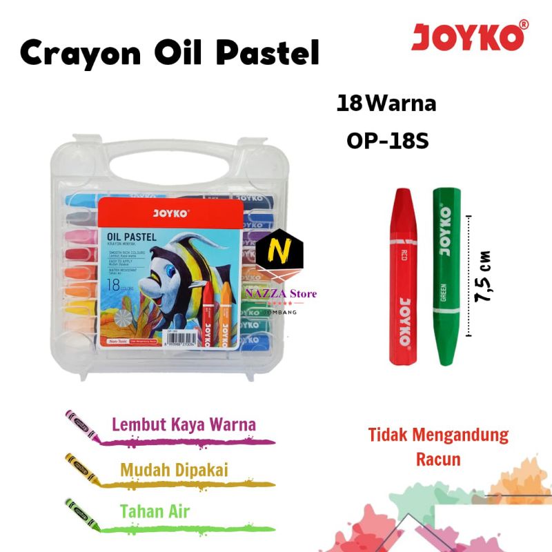 

JOYKO Crayon Oil Pastel Krayon Minyak 18 Warna