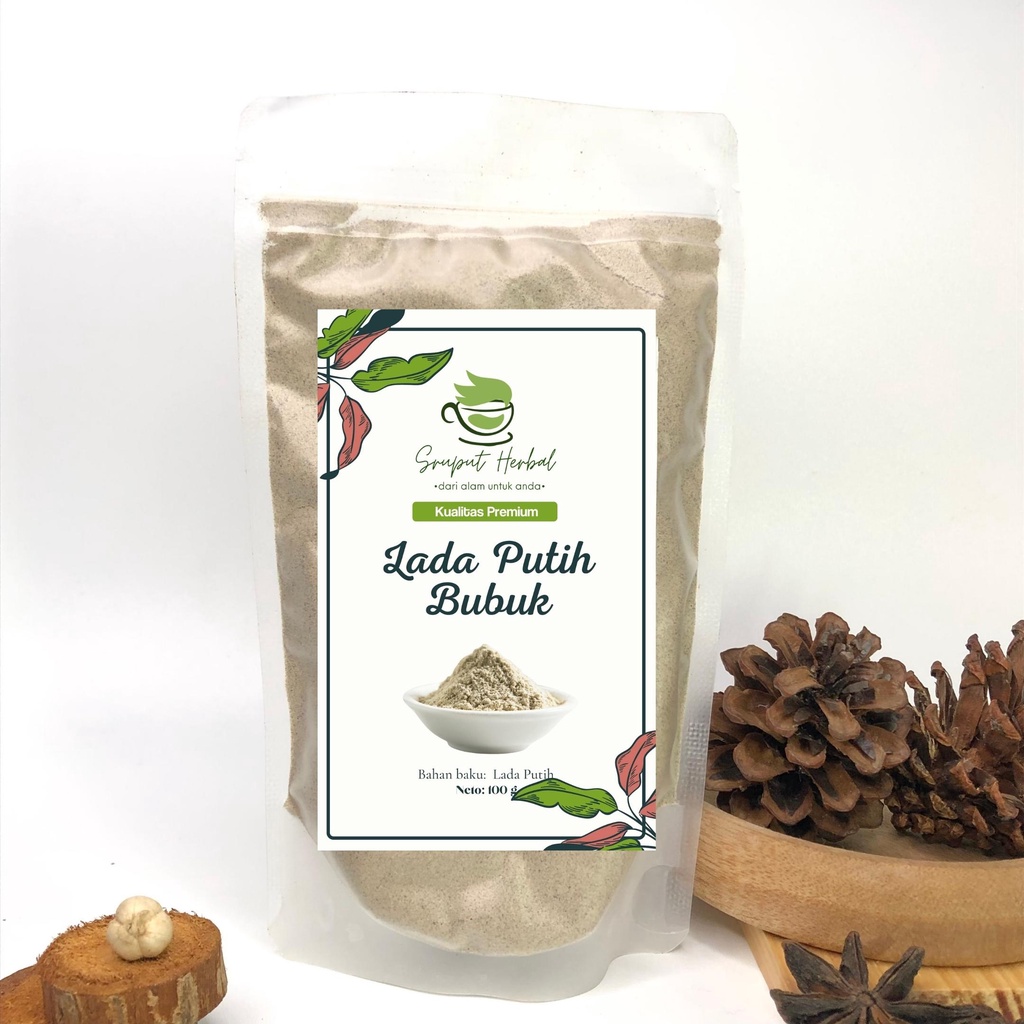 100gr Merica Lada Putih Bubuk Ground White Pepper Murni Rempah Bubuk Kualitas Premium JSR Sruput Herbal [COD]