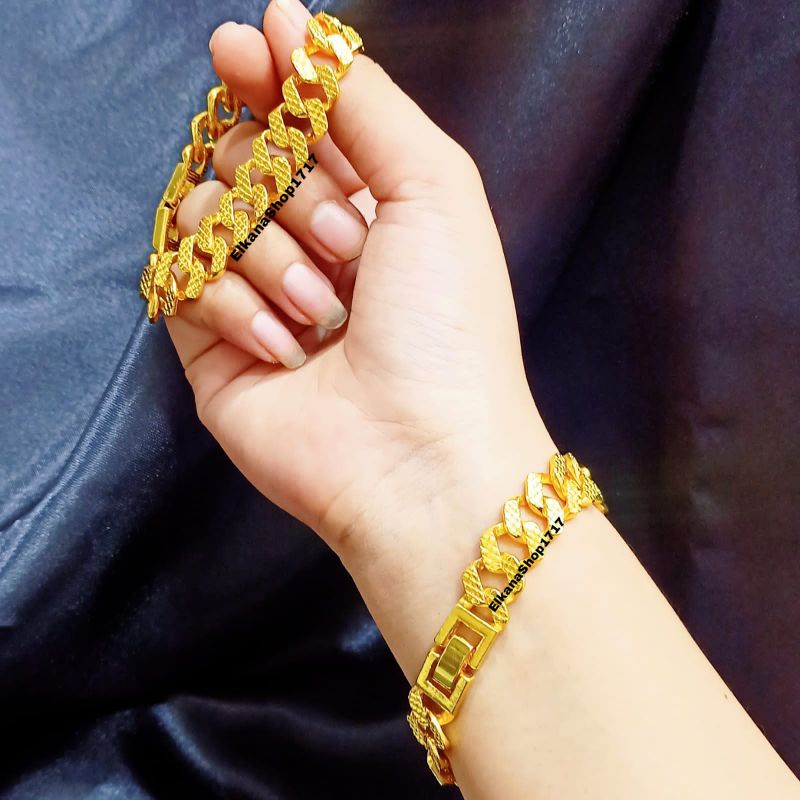 GELANG TANGAN TREND SISIK NAGA PRIA WANITA+CINCIN PERHIASAN EMAS KOREA ANTI KARAT 216