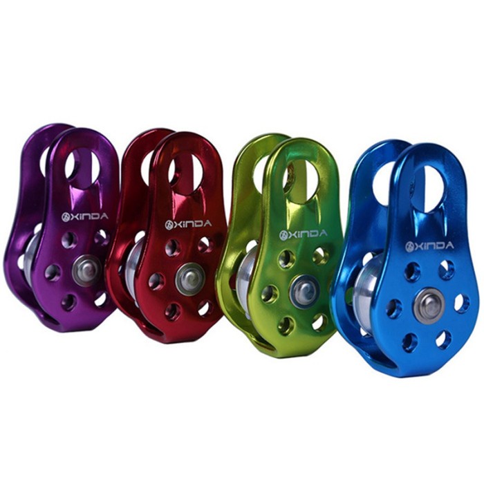 Single Pulley 20KN XD8610 Xinda Safety Climbing Katrol Panjat Tebing - Merah