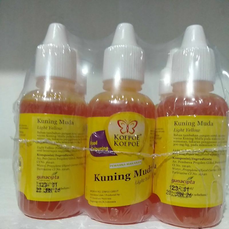 

Pewarna makanan kuning muda 30 mil