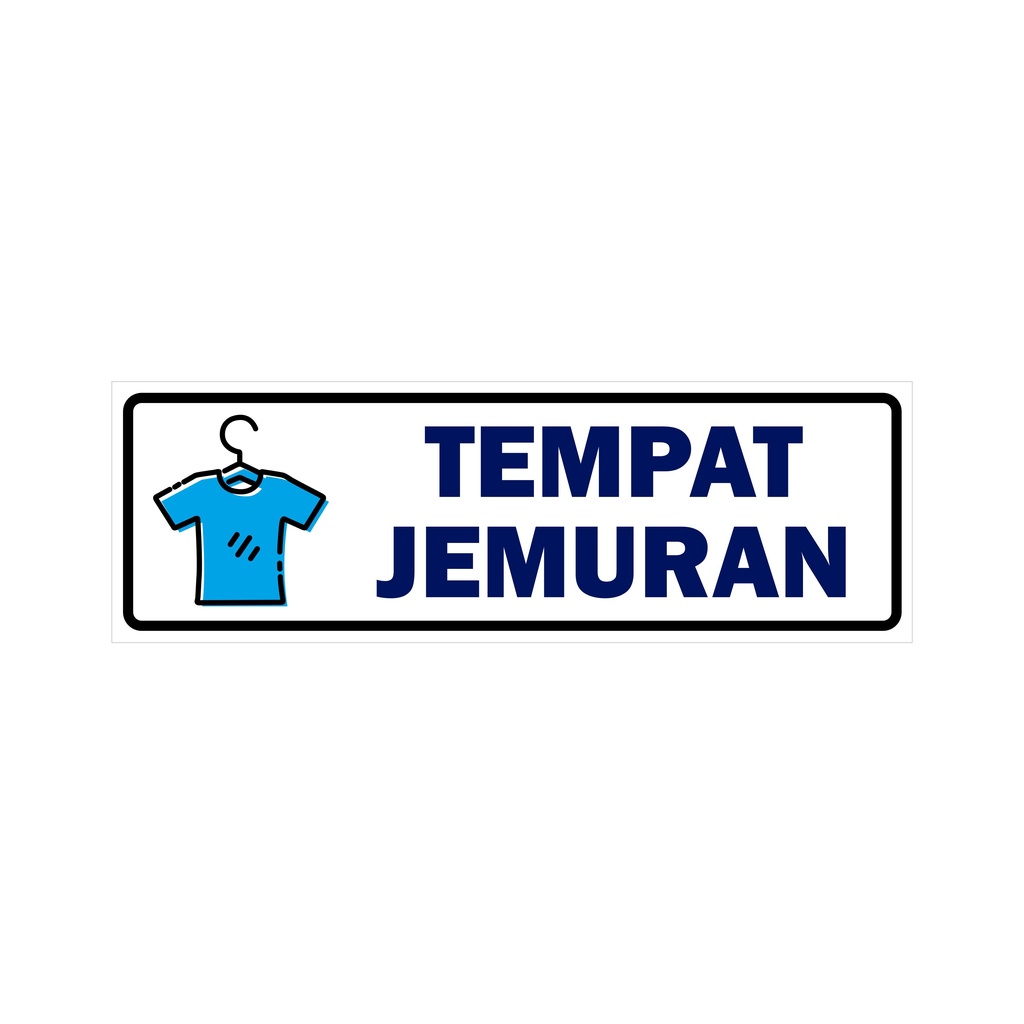 

STIKER VINYL TEMPAT JEMURAN SING RAMBU K3 Uk. 23 x 7,5 cm