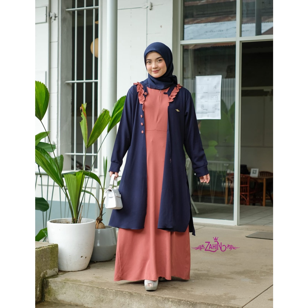 Dress set rompi outher ANINDYA dan KADIRA original ZAHIN terbaru itycrepe 2in1 blezer blazer baju kerja wanita itycrepe