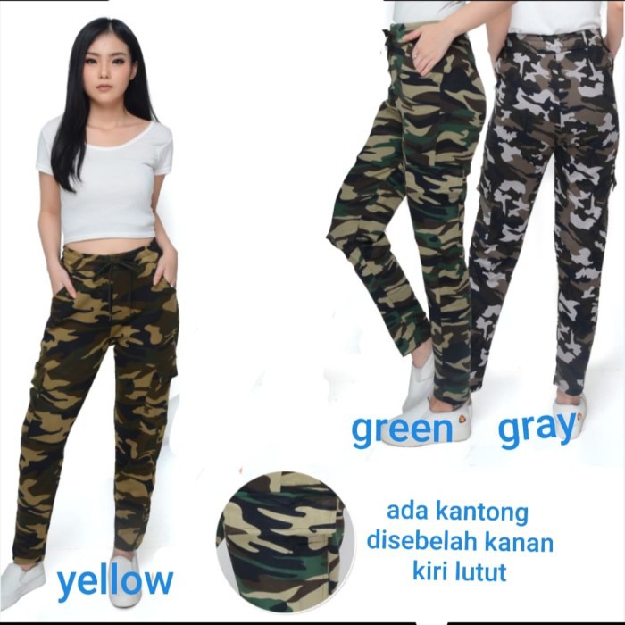 Celana panjang jogger army wanita