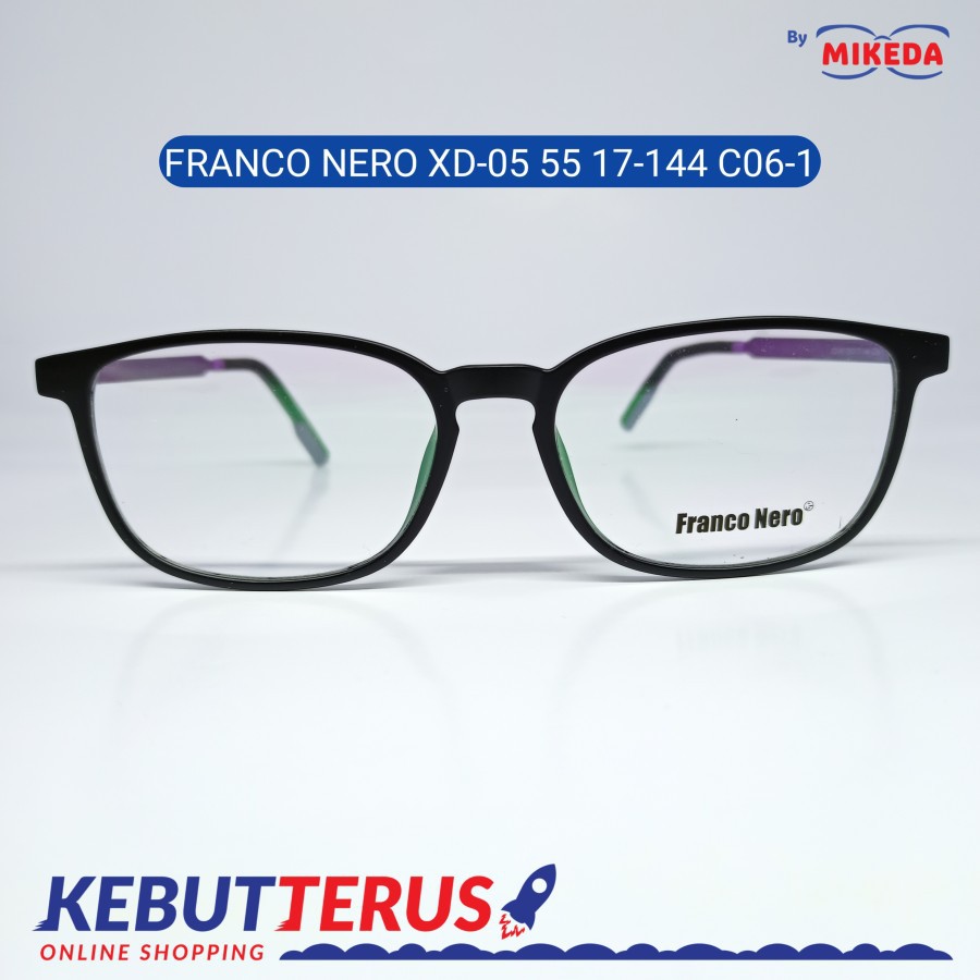 Mikeda - Frame Kacamata Franco Nero Xd-05 C06-1 + Lensa (Minus/Cylinder)