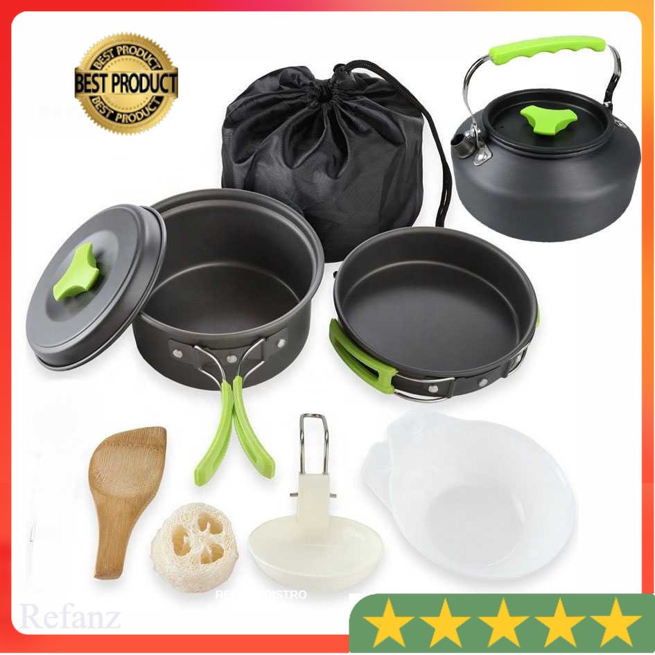 Panci Masak Cooking Set Camping Outdoor 7 PCS AstaGear - DS-308