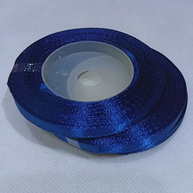 

Pita satin biru dongker 1/4 inch pita satin warna (0.635 cm) per roll
