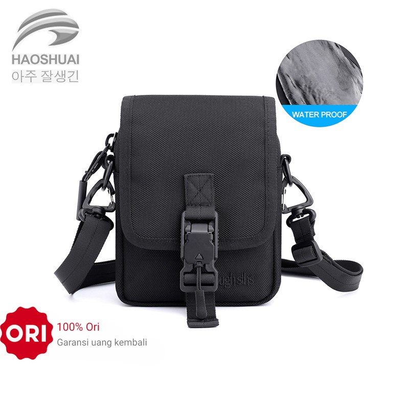 HAOSHUAI 824 Tas Selempang Pria Waistbag Pria Waterproof Tas Anti Air WATCHKITE WKOS