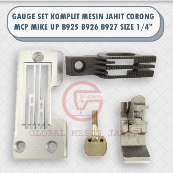 Gauge Set Komplit Mesin Jahit Corong Mike Up B925 926 927 1/4 inch