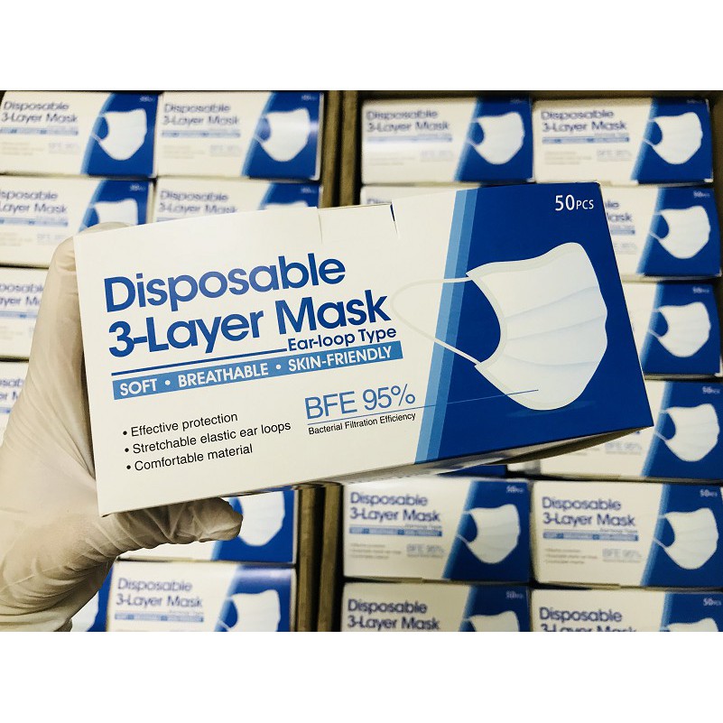 Masker 3 ply Disposable Mask 3 Layer Earloop