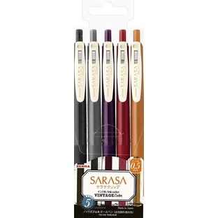 

(COD) Zebra Sarasa Clip 0.5 mm Gel Ballpoint Pen Vintage 5 Color Set PRODUK TERBATAS Kode 500