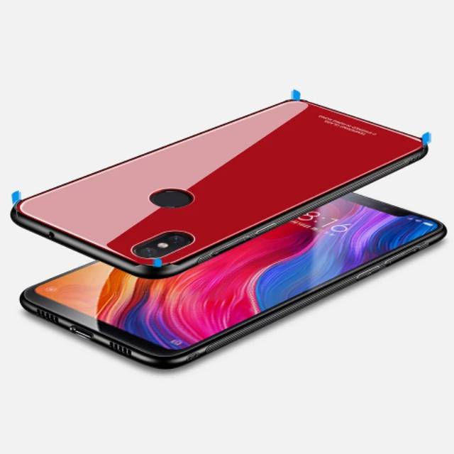 CASE FUZE GLASS XIAOMI REDMI 6 PRO HARD CASE TEMPERED GLASS CASING CASE REDMI6 PRO