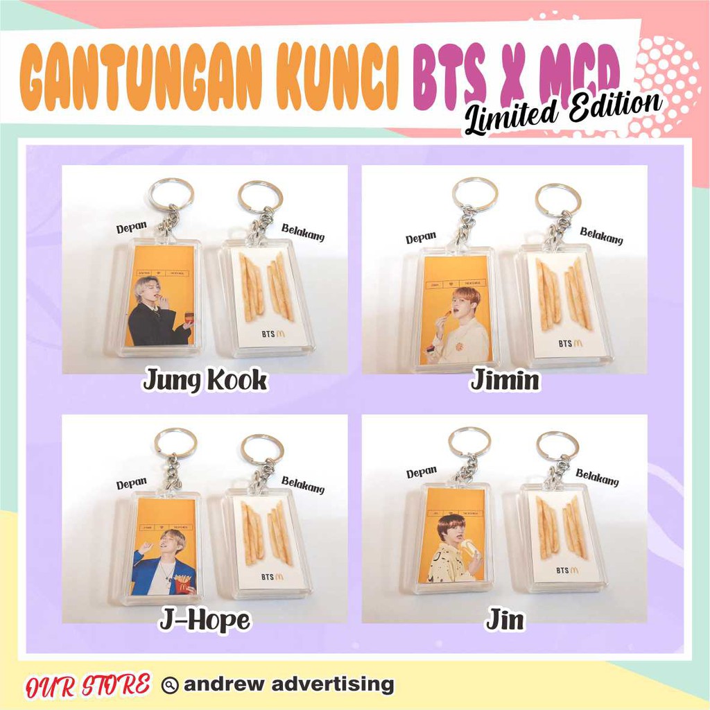 Gantungan Kunci BTS x MCD / Keychain BTS