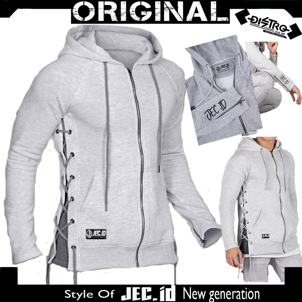 Jaket Hoodie Jec Ropeline Premium Hand Zipper