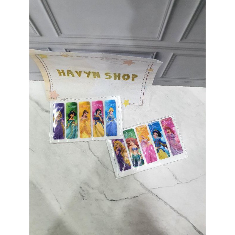 pembatas buku plastik/post it plastik/bookmark/sticky note PLASTIC-Princess