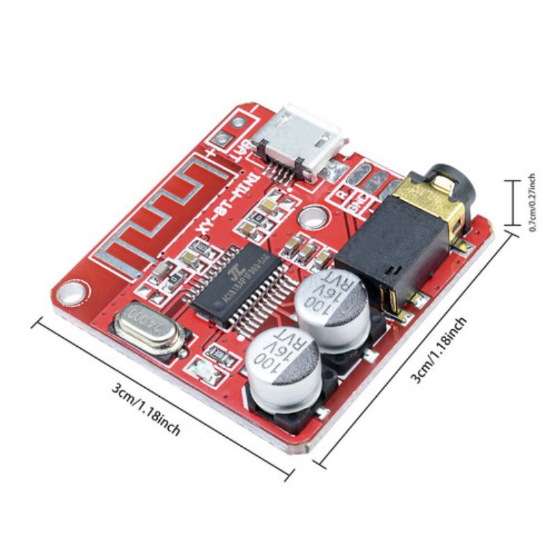 Modul Bluetooth 4.1 Audio Receiver MP3 Decoder Lossless 3.7V-5V Amplifier Papan Modul Merah MP3 WAV APE FLAC More 3.7V-5V Mini