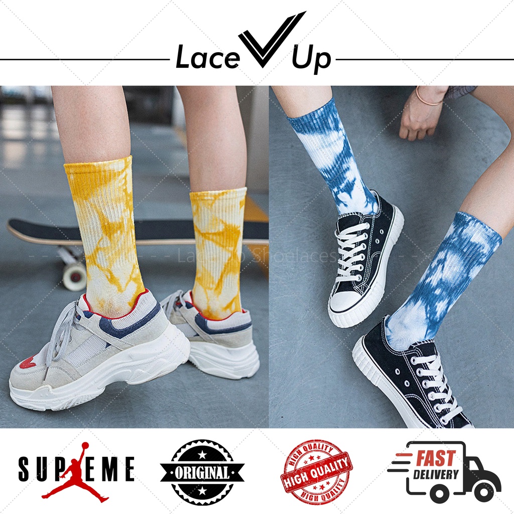 Kaos Kaki Tie Dye Socks | Handmade Tie-Dye Crew Socks