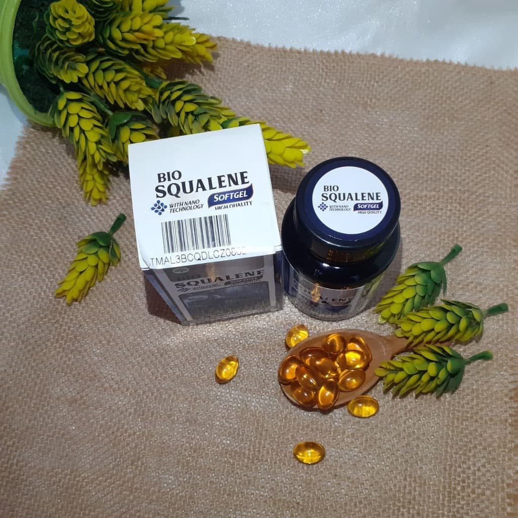 Bio Squalene Obat Herbal Alami Bantu Atasi Kencing Manis Turunkan Gula Darah Asam Urat Kolesterol Cegah Gagal Ginjal &amp; Perbaikan Sel Yang Rusak Isi 30 Softgel Minyak Hati Ikan Hiu Asli BPOM dan Halal MUI