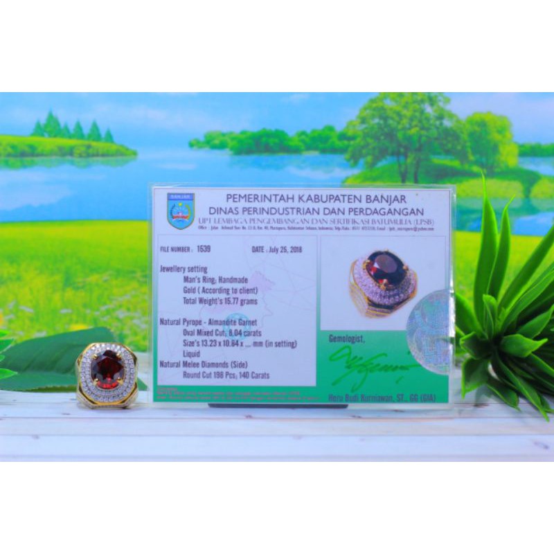 Cincin Red garnet