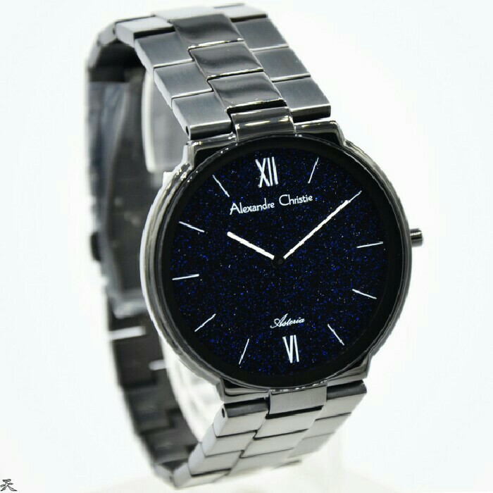 ALEXANDRE CHRISTIE WATCH AC 8480 ASTERIA COWOK FULL BLACK ORIGINAL