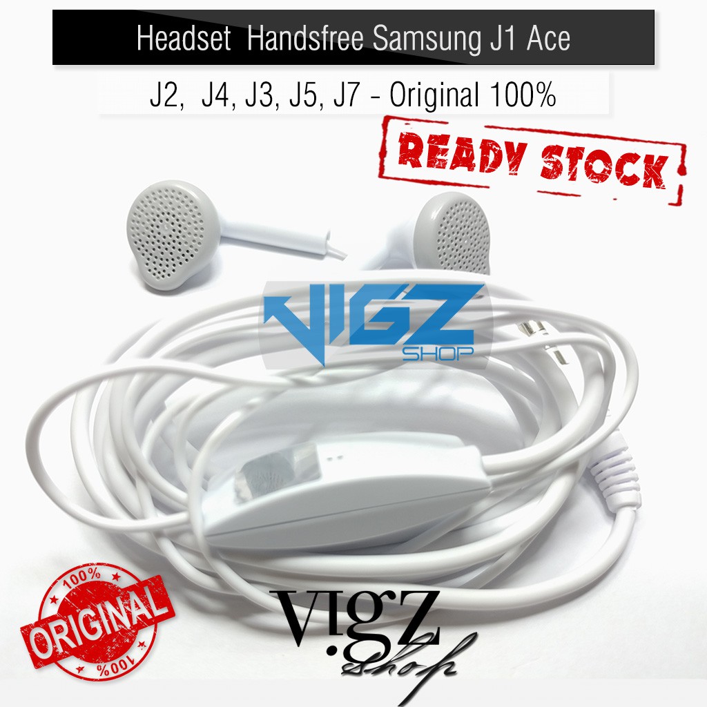 Headset  Handsfree Samsung A7 2018 J1 Ace, J1, J2, J3, J5, J7, J7 Prime, Young, Grand Prime Original 100%