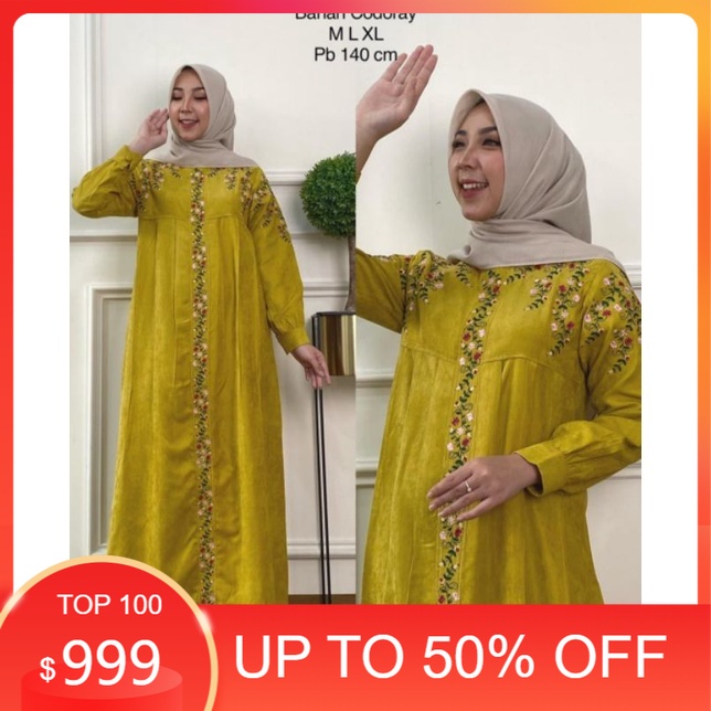 gamis baby codoray bordir /gamis terbaru /gamis terlaris /gamis busui frendly /gamis polos cod