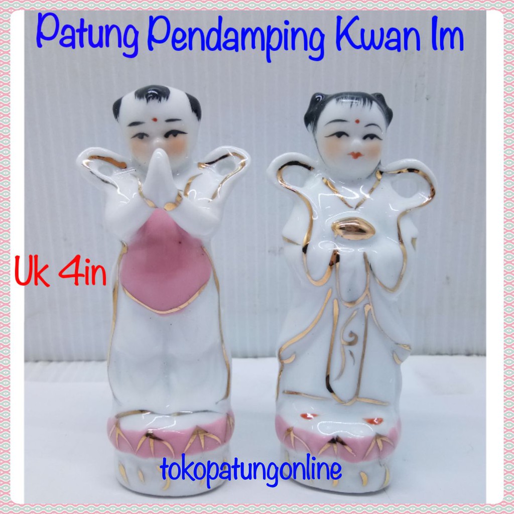 Patung Pendamping Kwan Im Keramik 4in Import