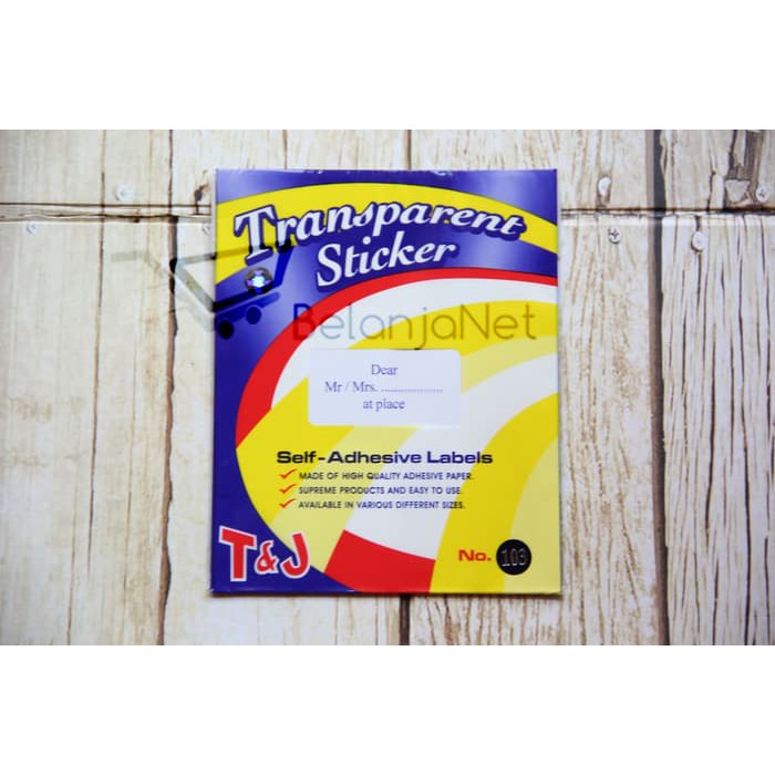 Sticker Label Transparan Tom &amp; Jerry [Berbagai Ukuran]