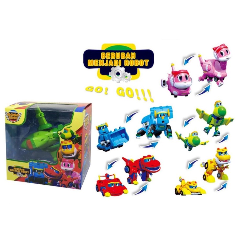 Jouet Dinosaure Transformable Gogo Dino Mini - Figurine Robot Véhicule, ABS, Pour Enfants, Thème Cartoon