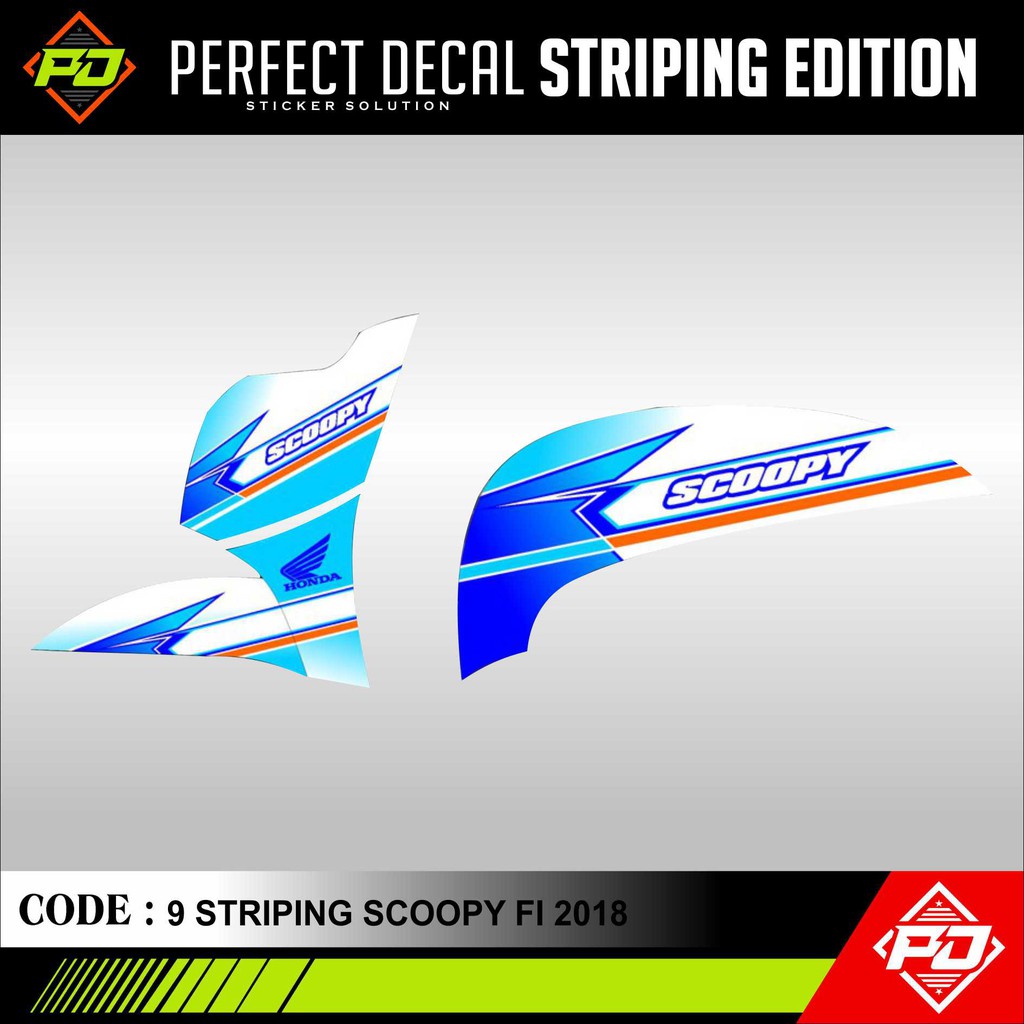 Cutting Stiker Striping SCOOPY FI 2018 Decal Custom Variasi