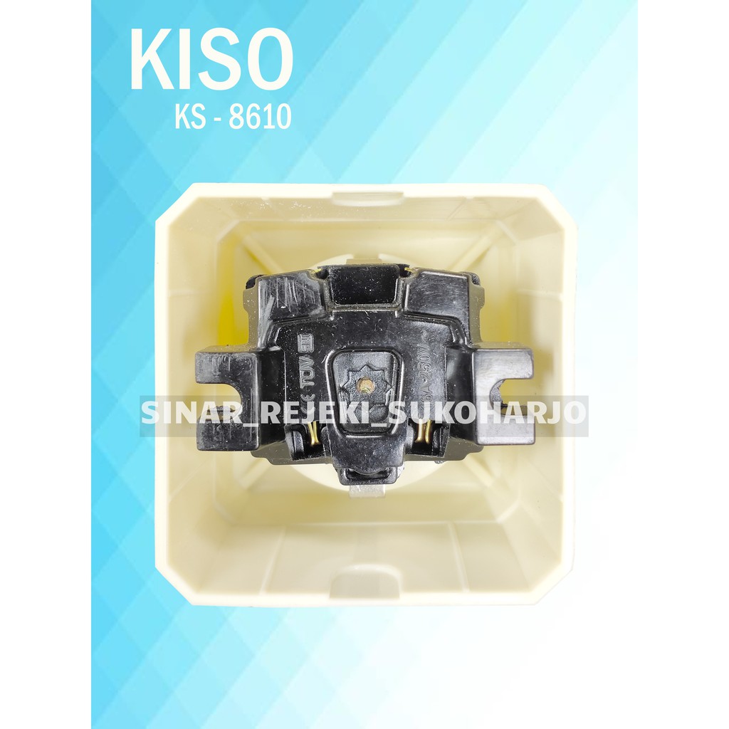 KISO Stop Kontak Tempel Kotak Segi / OB CREAM