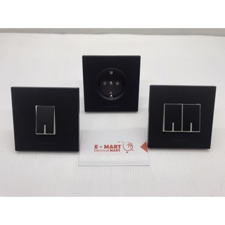 Stop Kontak Panasonic CP Black Matte / Saklar Tunggal Saklar Double