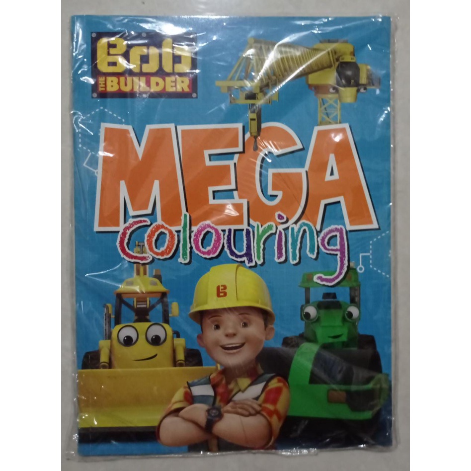 

[ SEGEL, ORI ] Colouring book/ English book/ buku inggris/ buku mewarnai anak impor ~ Mega Colouring Bob Builder