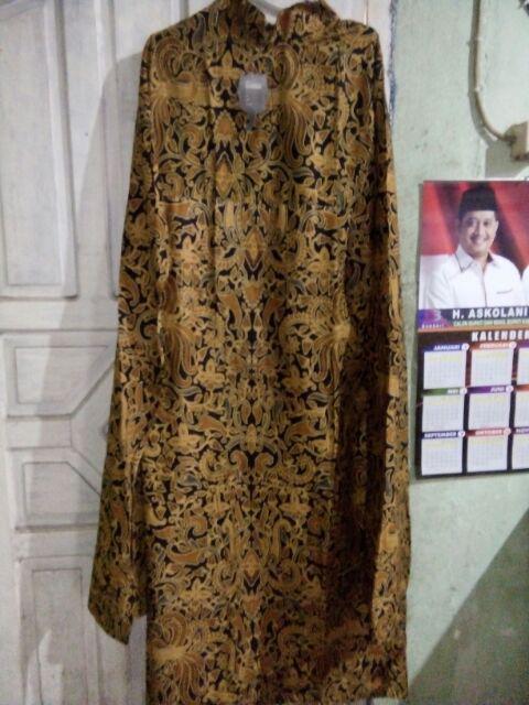 Long Dress Cape Batik Gamis Batika Nadine Manggar Kobis Kupu Padi Ulir Manis Gendis Sekar