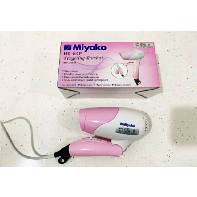 Miyako Hair dryer HD-402-P / Mesin Pengering Rambut