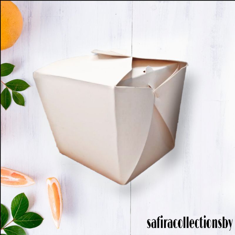 《10 PCS》RICE BOX FOOD FAIL BOX KEMASAN RICE BOX KEMASAN MAKANAN IVORY FOODGRADE POLOS MURAH