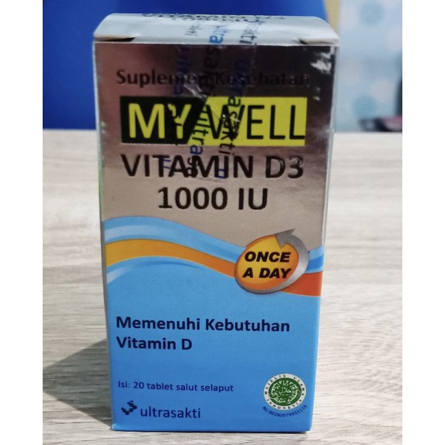 Suplemen Kesehatan MY WELL Vitamin D3 1000 IU|BPOM|Halal