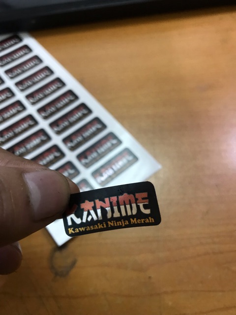 label nama produk promosi dll waterproof / sticker anti air Transparan