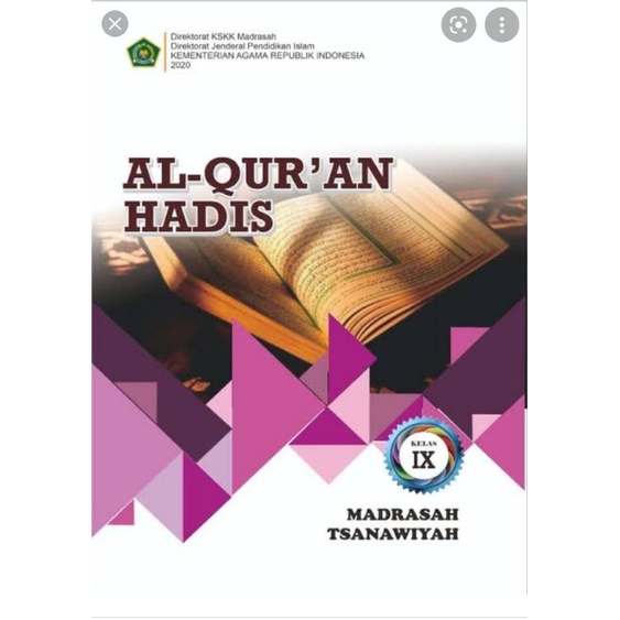 

BUKU AL QUR'AN HADIS KELAS 9 MTS 2020