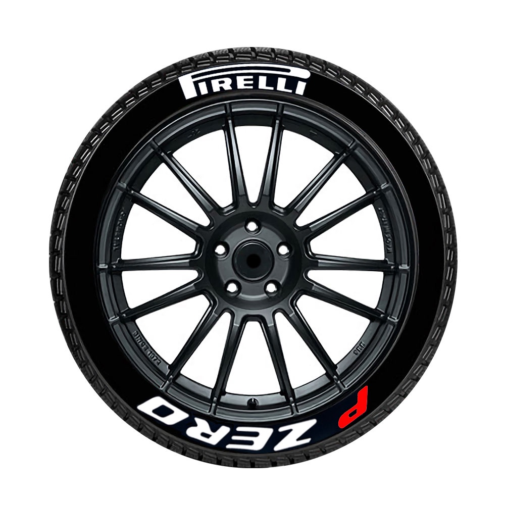 1 Set Sticker Dekorasi Velg Motor Dan Mobil Motif Tulisan Siam 1 Wheel