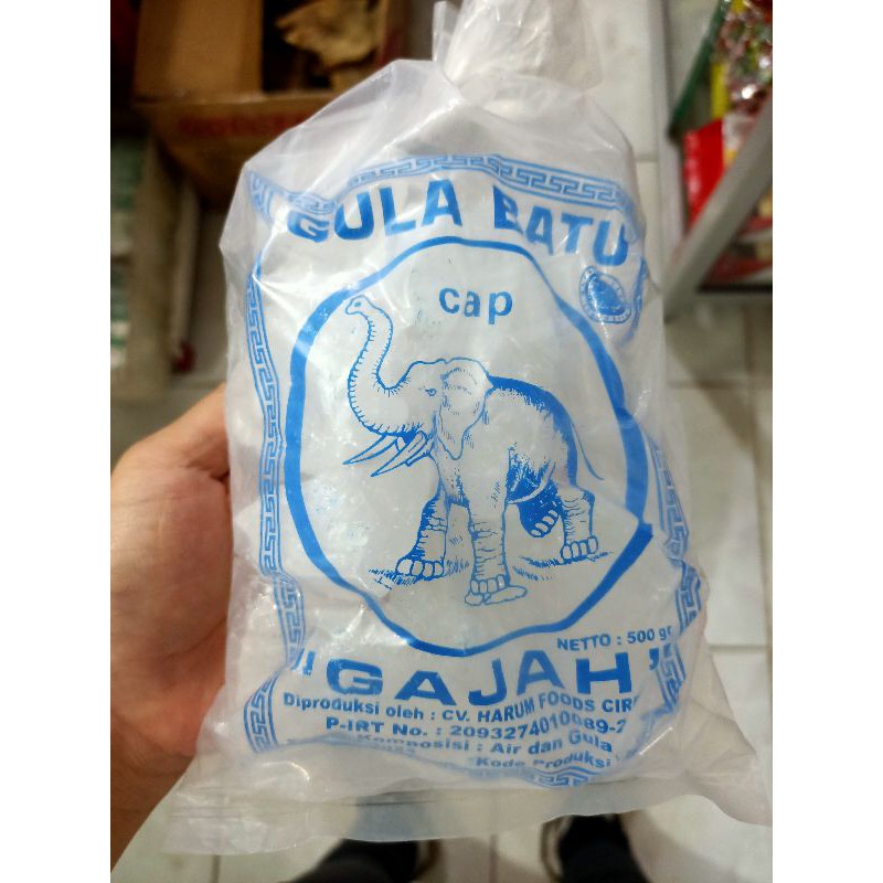 

(COD) 500g-Gula Batu Putih Cap Gajah Khas Cirebon-Rock Sugar-Lump Sugar