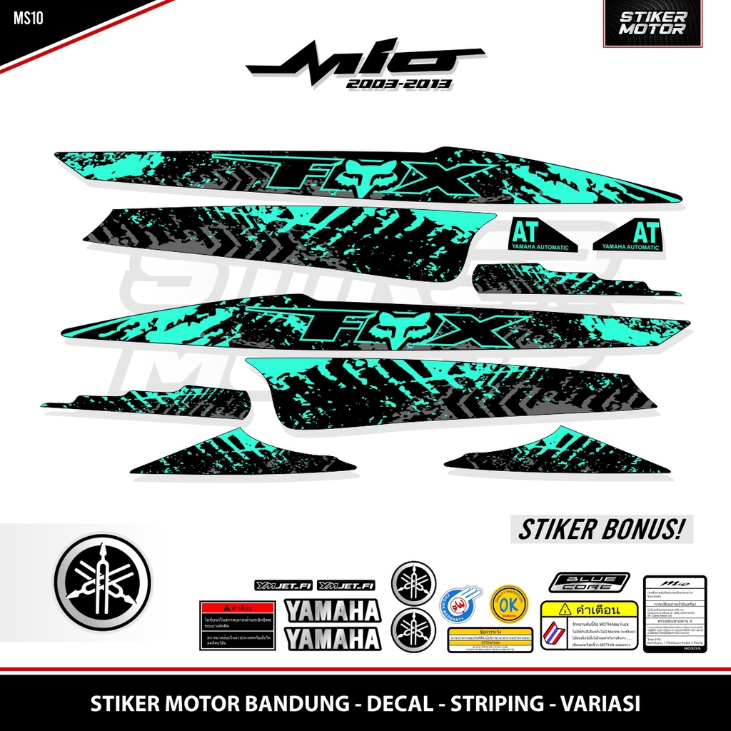 STRIPING MIO SPORTY / FOX / CONTEST / RACING / MIO LAMA / OLD / SMILE / GARNIS / THAILOOK / STICKER 