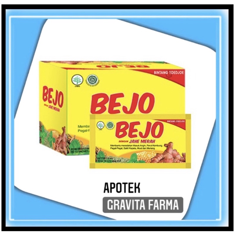 

Bejo dengan Jahe Merah - jual per sachet 15 ml