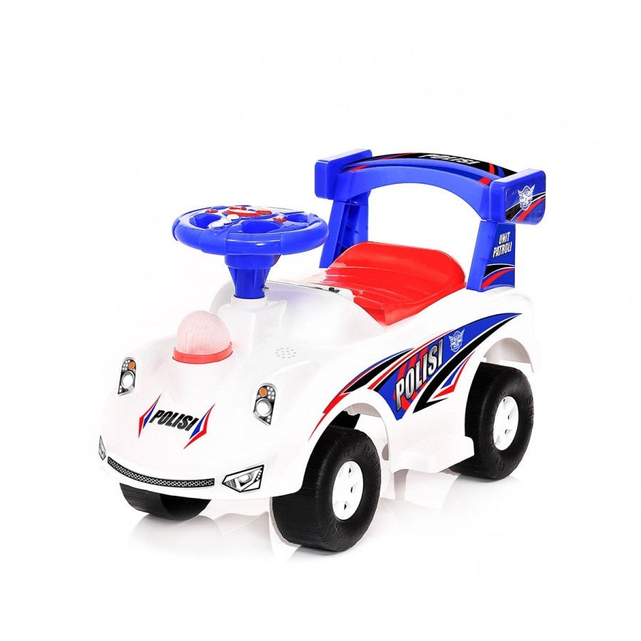 Mainan Anak Tunggang Dorong Mobil Putih Biru - SHP TOYS - TPJ 638