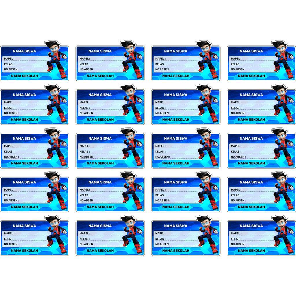 

Stiker Label Mata Pelajaran Ejen Ali | 20 pcs