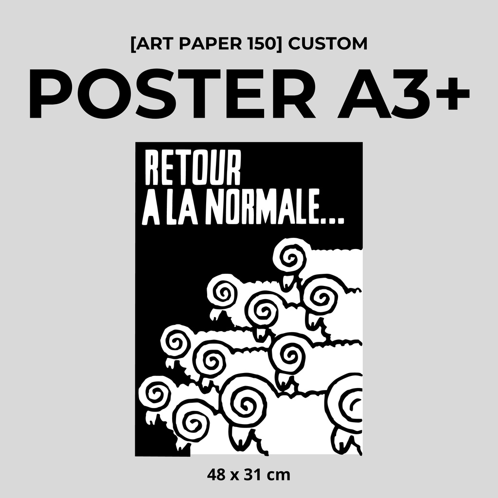 

(150gsm) Cetak A3+ Art paper custom desain