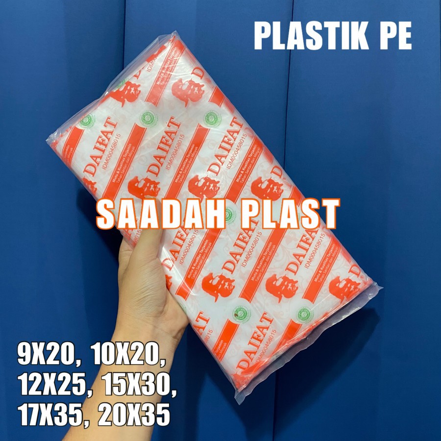 KANTONG PE 4,5x23 9X20 10X20 10X25 12X25 15X30 17X35 20X35 / PLASTIK ES BATU BURAM 1KG GULA