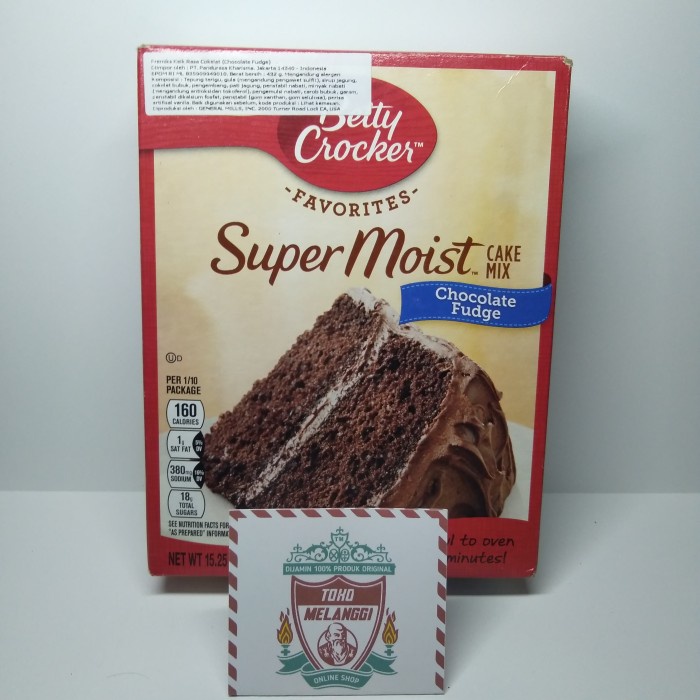 

BISA COD Betty Crocker Favorites Super Moist Cake Mix Chocolate Fudge 432 gr