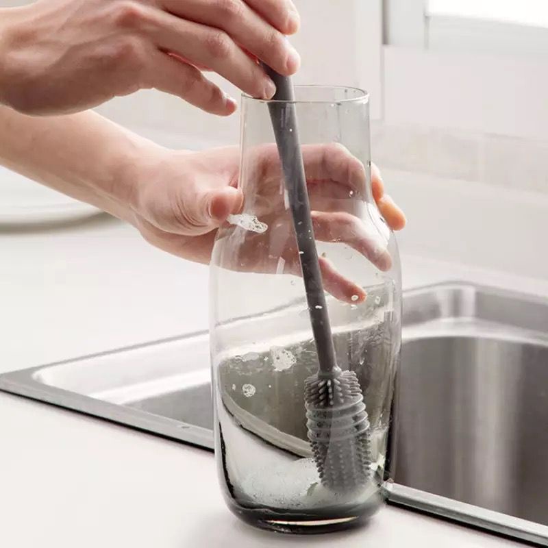 sikat botol silikon serbaguna / cleaning brush bottle silicone / sikat cuci botol gelas minum / pembersih botol