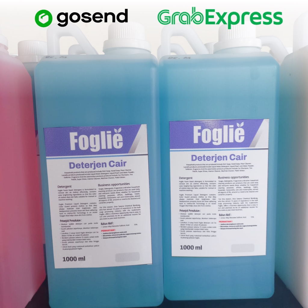 Deterjen Cair Laundry PREMIUM foam Liquid Detergent FOGLIE 1 Liter | Go Send Bandung / COD